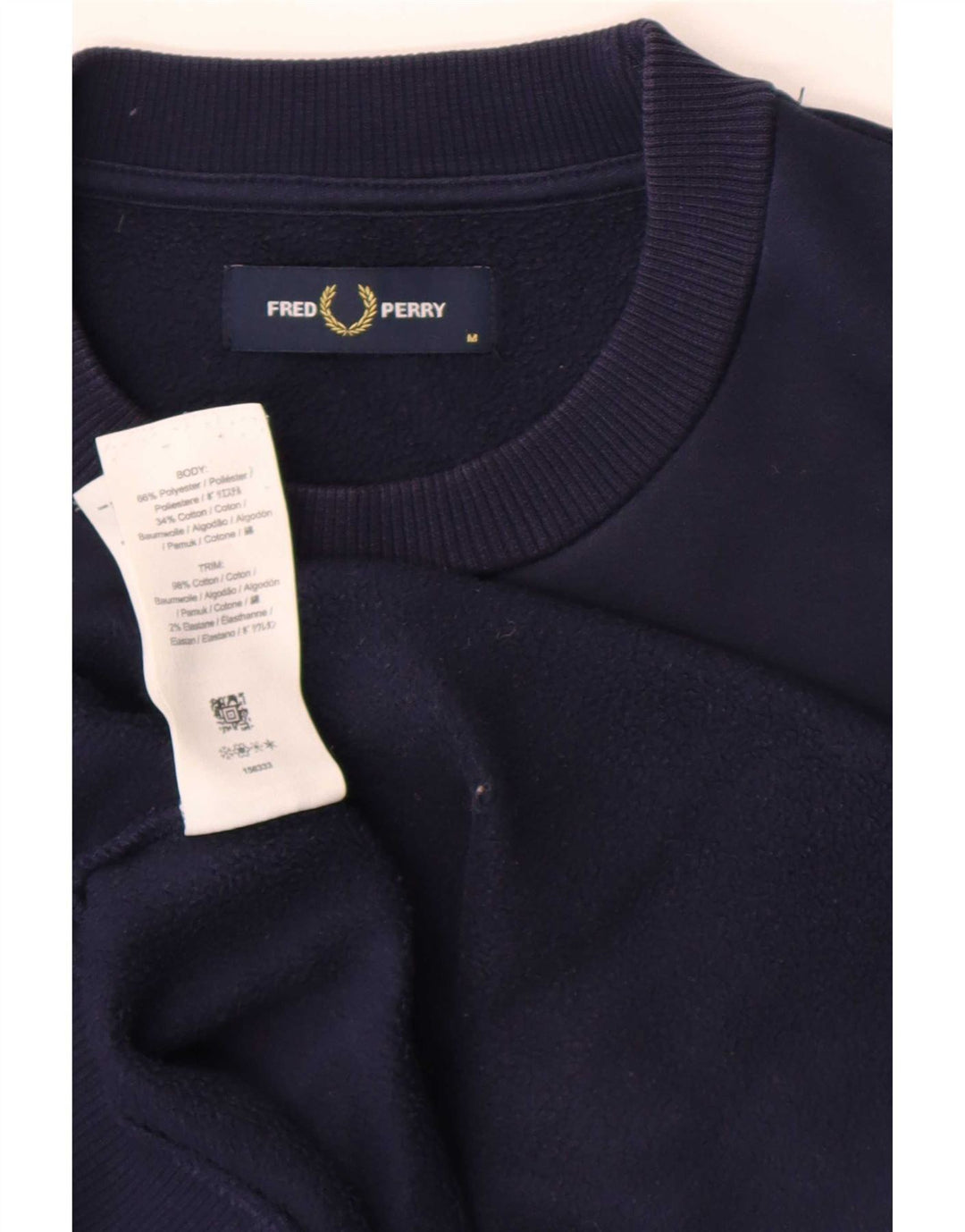 Hanorac grafic pentru bărbați Fred Perry Pulover mediu albastru bleumarin Poliester