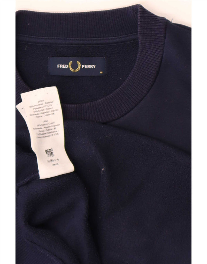 Hanorac grafic pentru bărbați Fred Perry Pulover mediu albastru bleumarin Poliester