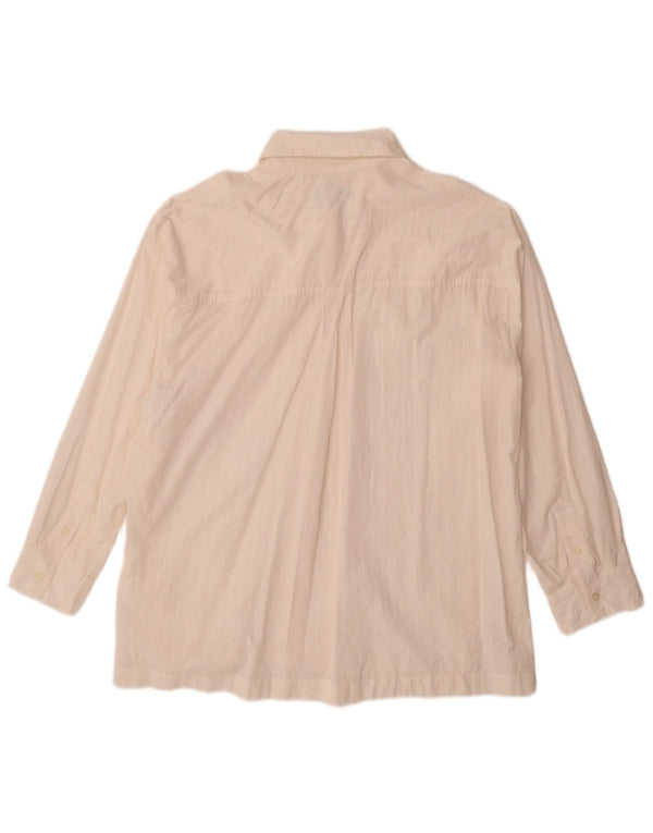 Rochie cămașă supradimensionată pentru femei Benetton UK 10 Bumbac cu dungi albe mici