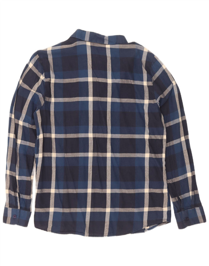 Cămașă de flanel pentru bărbați Volcom, bumbac cu carouri, albastru bleumarin mediu