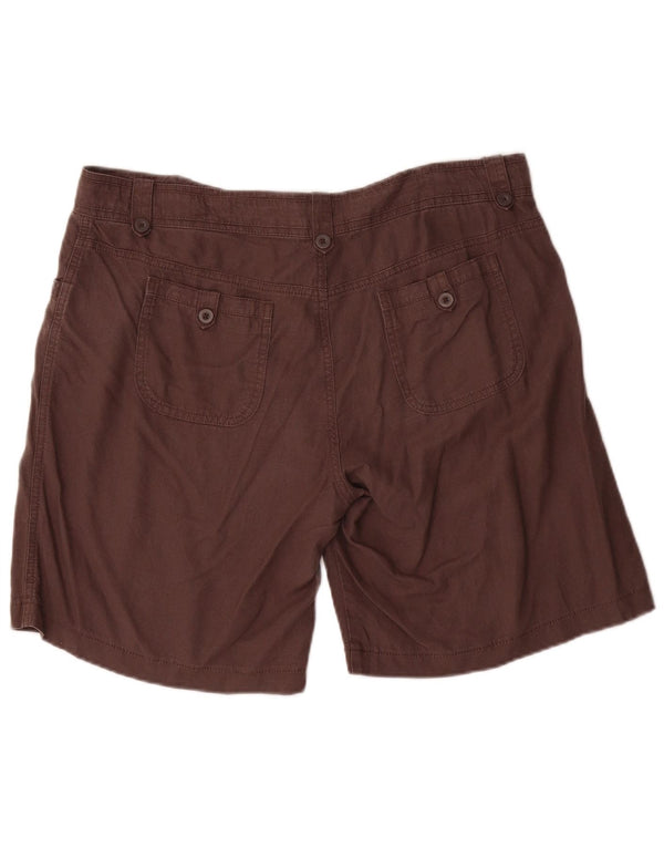 Marks & Spencer Pantaloni scurți casual pentru femei UK 16 Large W36 Brown Linen