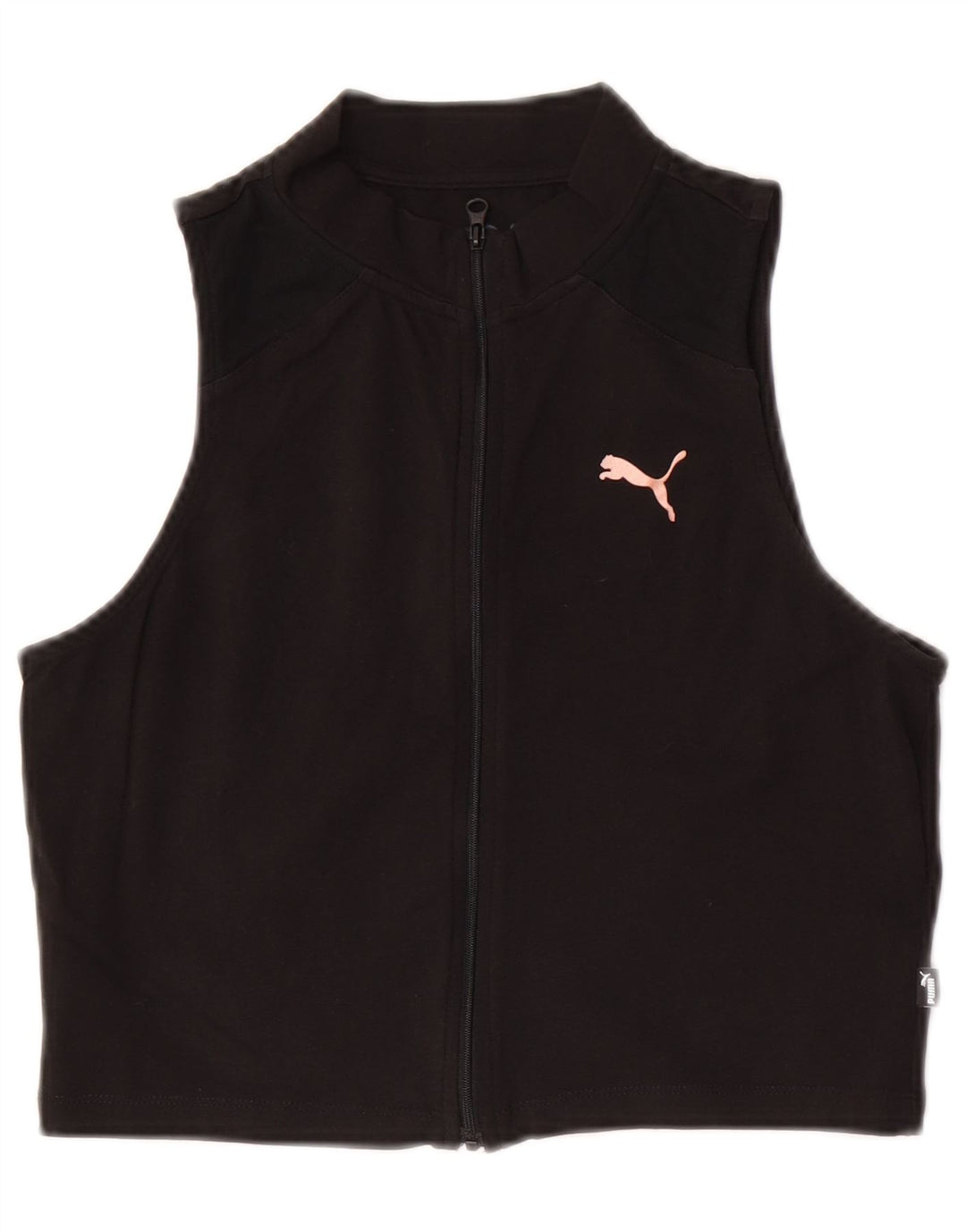 Crop Top fără mâneci pentru femei Puma UK 14, mare, negru, bumbac