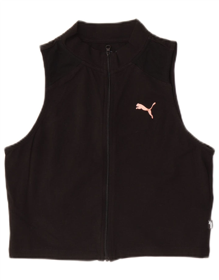 Crop Top fără mâneci pentru femei Puma UK 14, mare, negru, bumbac