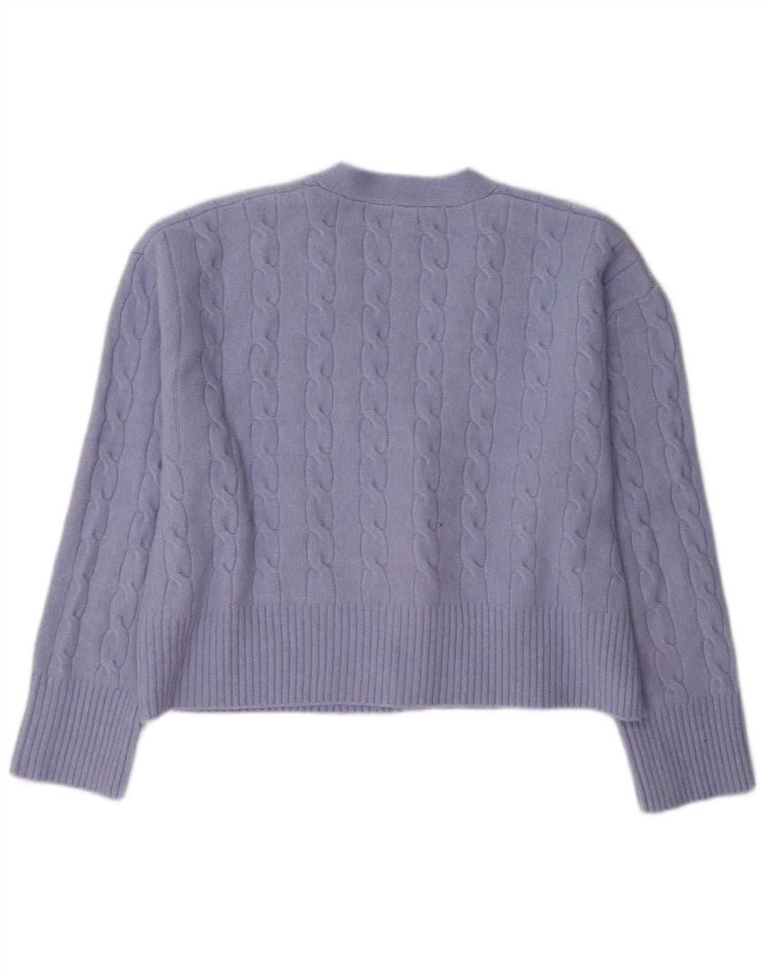Pulover cardigan pentru femei Zara UK 14 Poliester violet mediu