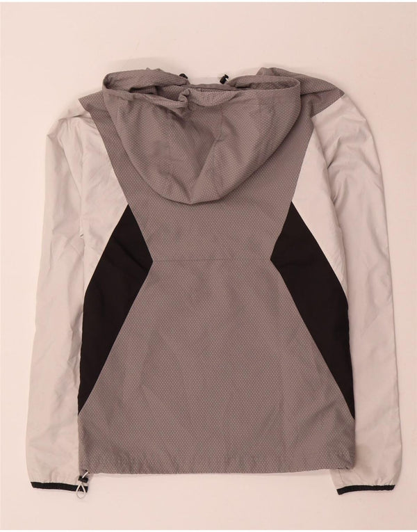 Jachetă de ploaie cu glugă Adidas pentru bărbați UK 34 XS Gri poliester color bloc