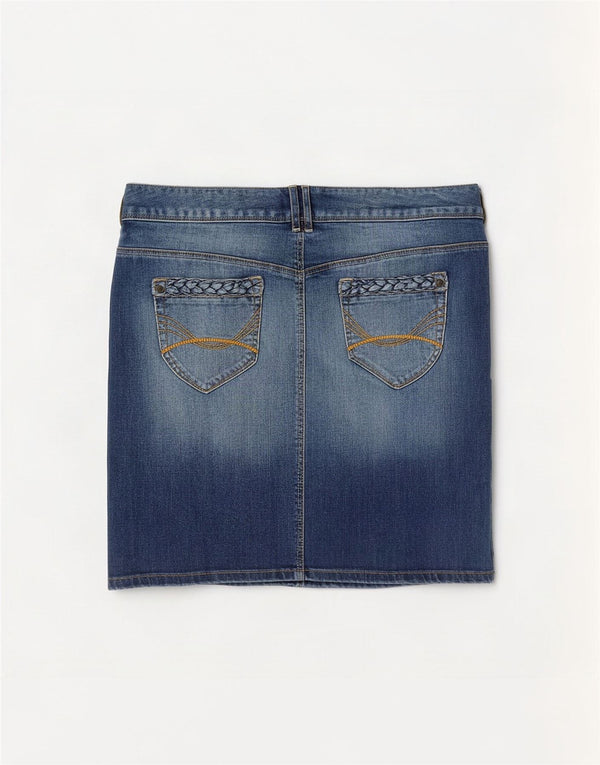 Fusta mini denim pentru femei Tom Tailor EU 40 Medium W34 Bumbac albastru