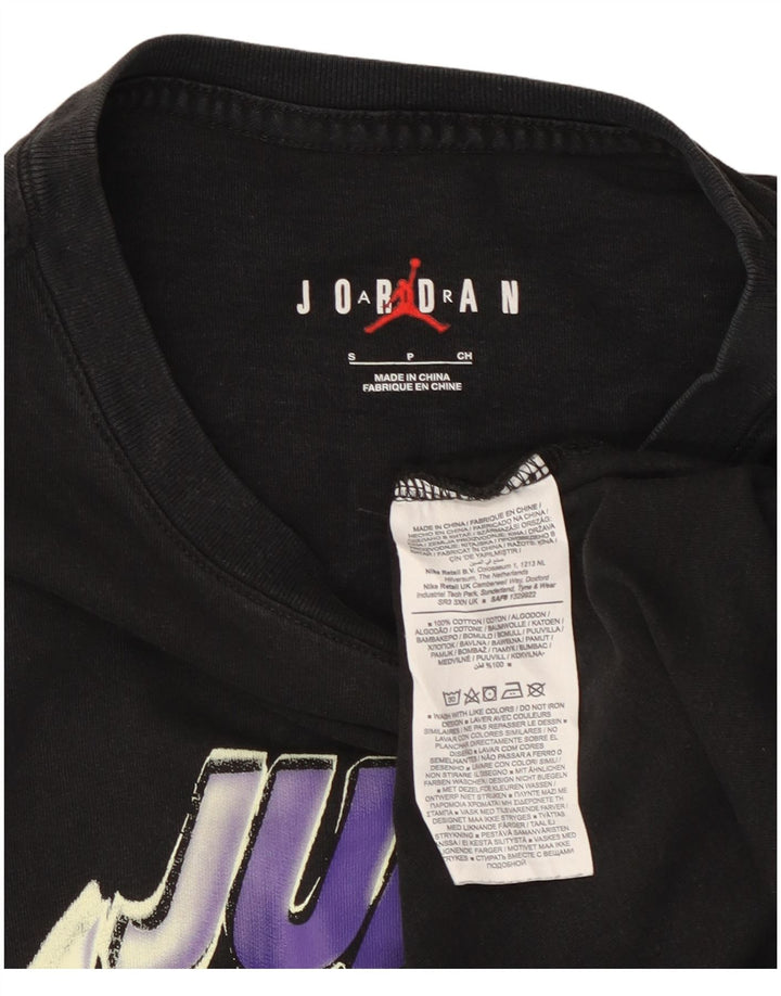 Tricou grafic pentru bărbați JORDAN Top mic bumbac negru