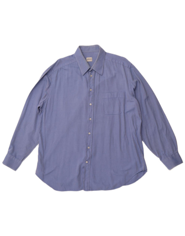 ARMANI COLLEZIONI Cămașă pentru bărbați Mărimea 44 17 1/2 XL Bumbac cu dungi albastre