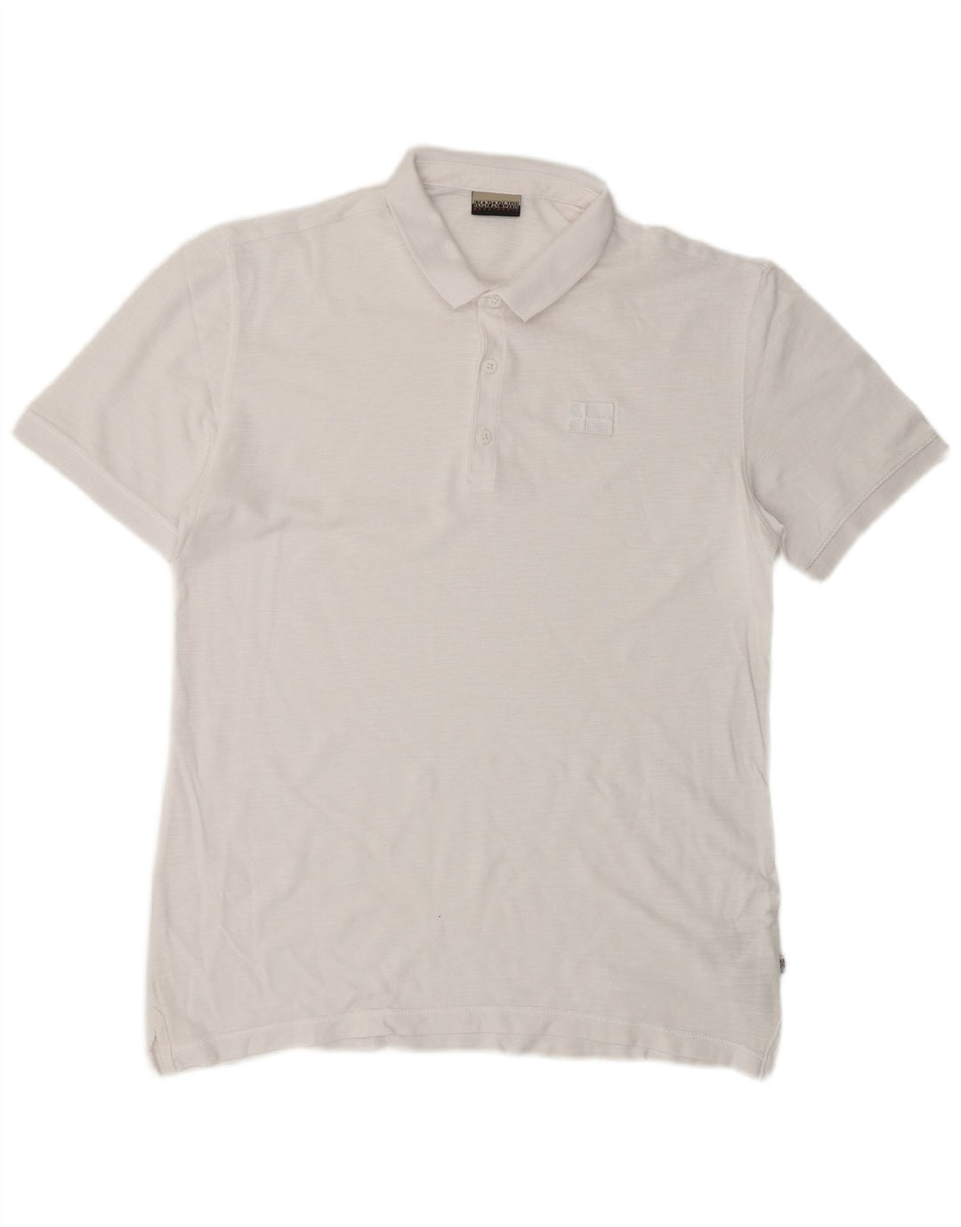 Tricou polo Napapijri pentru bărbați, bumbac alb mare