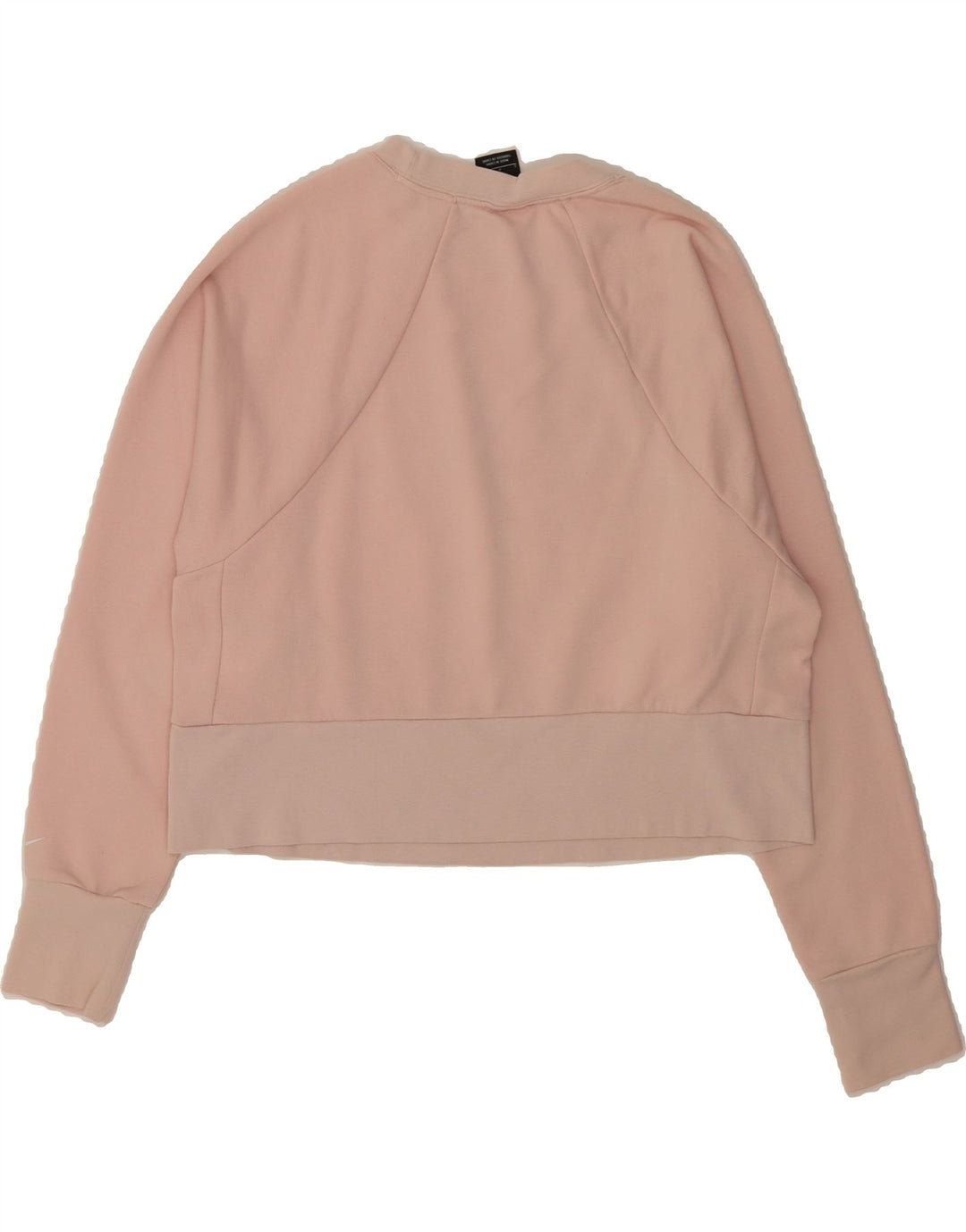NIKE Womens Dri Fit Oversized Crop Sweatshirt Jumper UK 10 Small Pink Vintage Nike and Second-Hand Nike from Messina Hembry 