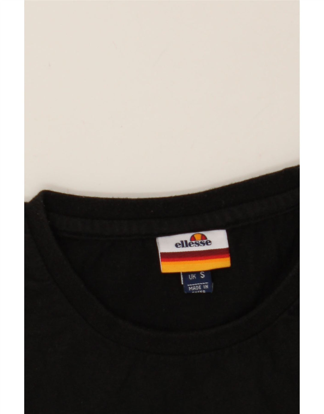 ELLESSE Mens T-Shirt Top Small Black Cotton Vintage Ellesse and Second-Hand Ellesse from Messina Hembry 