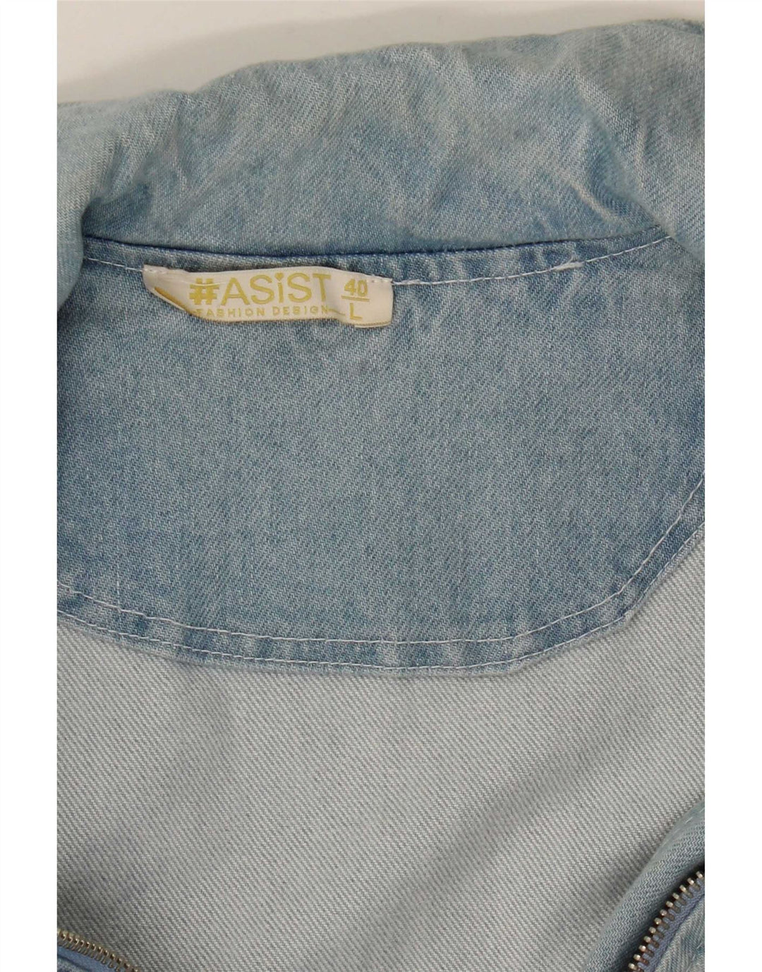 Vintage Womens Denim Jacket UK 14 Large Blue Cotton