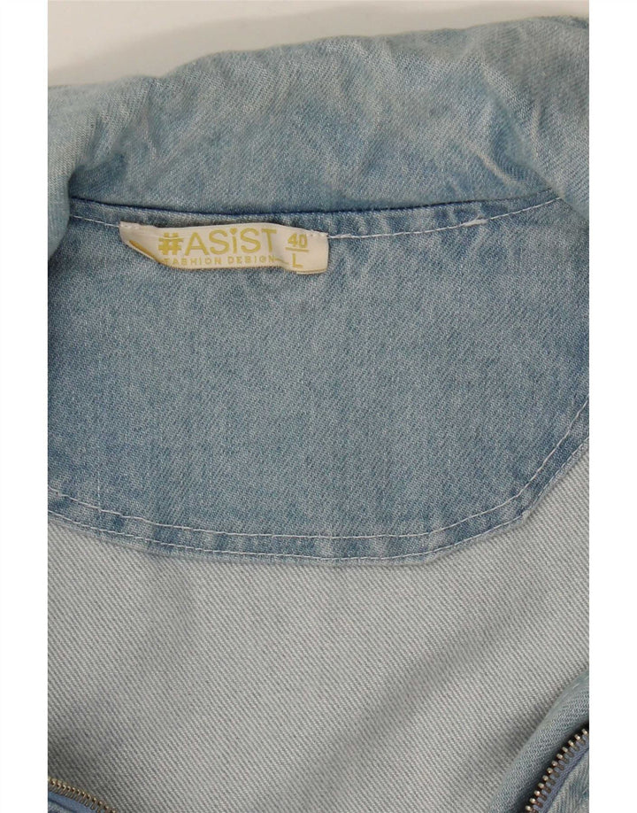 Vintage Womens Denim Jacket UK 14 Large Blue Cotton