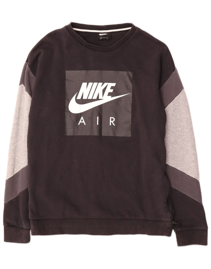 Hanorac grafic pentru bărbați Nike Pulover mic, negru, color block, bumbac