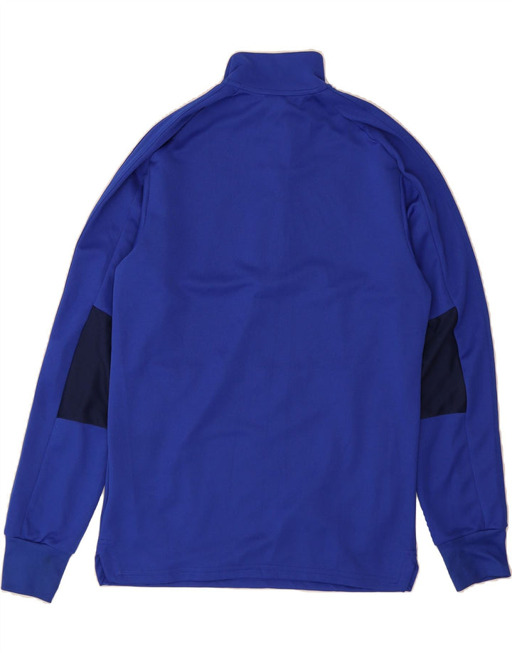 ADIDAS Mens Climalite Pullover Tracksuit Top Small Blue Colourblock Vintage Adidas and Second-Hand Adidas from Messina Hembry 