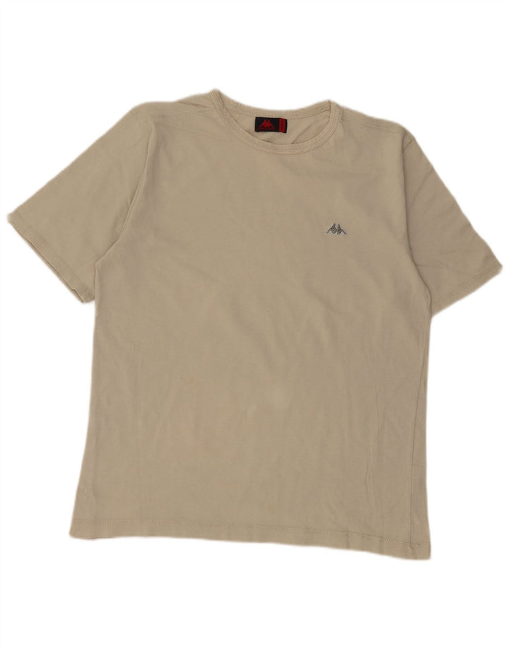 Top tricou Kappa pentru femei UK 14 Medium Beige Bumbac