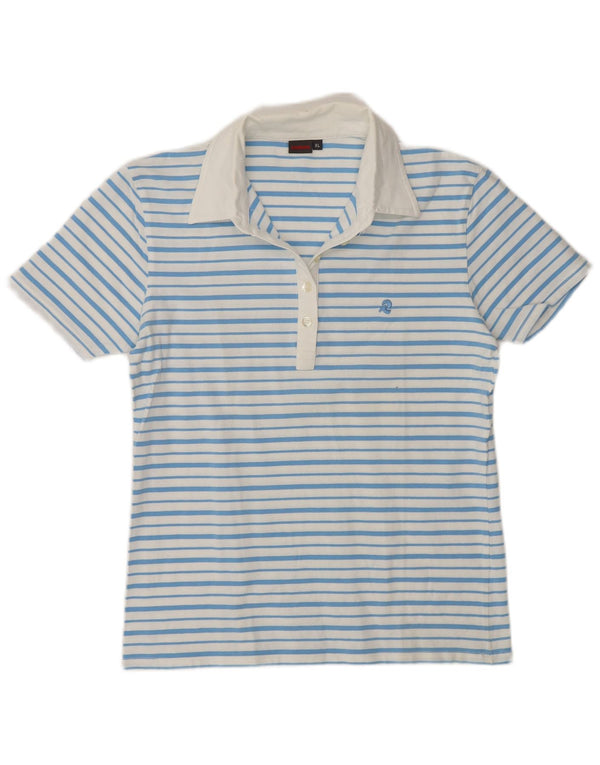 Tricou polo Invicta pentru femei UK 18 XL cu dungi albastre
