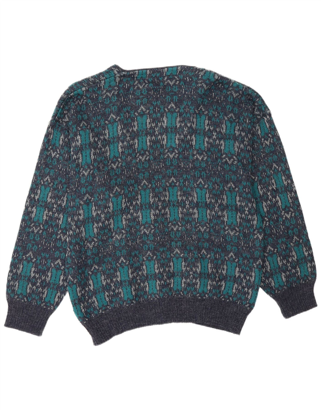 Derby Pulover cardigan pentru bărbați mare albastru geometric