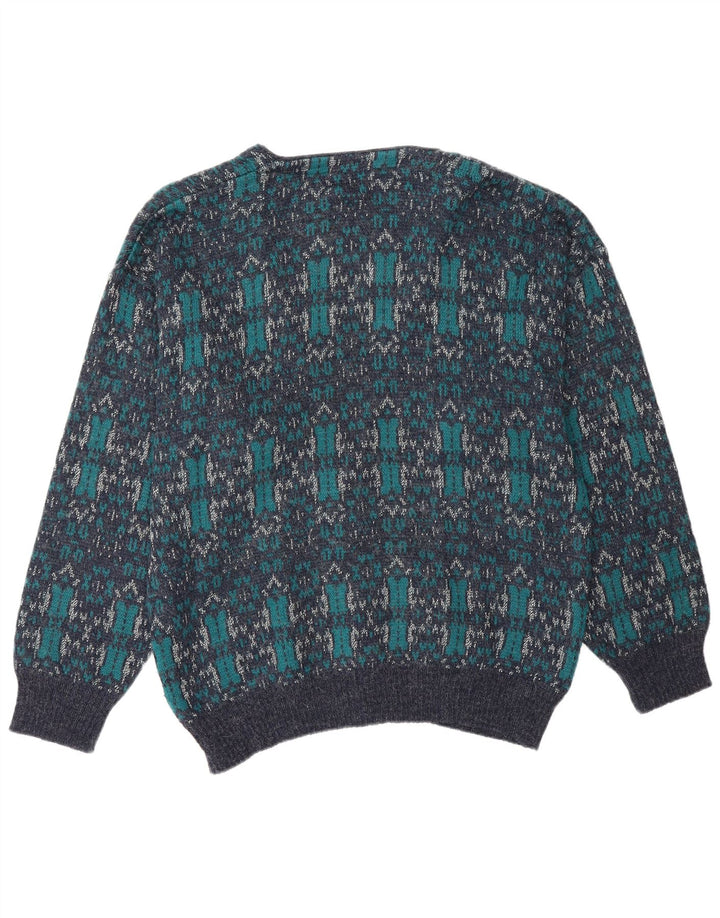 Derby Pulover cardigan pentru bărbați mare albastru geometric