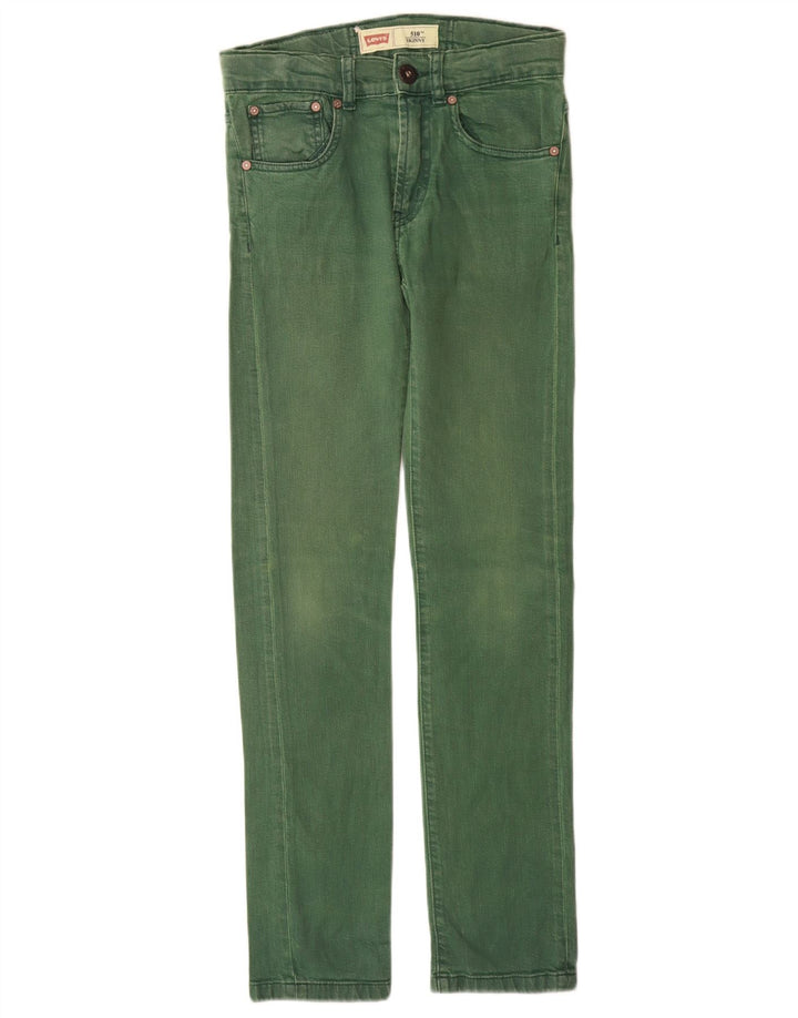 Jeans skinny LEVI'S 510 pentru baieti 11-12 ani W24 L28 bumbac verde