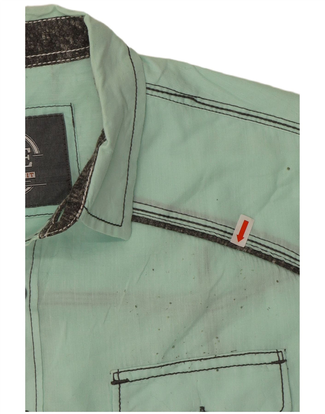 Cămașă BKE Standard pentru bărbați, bumbac verde mare