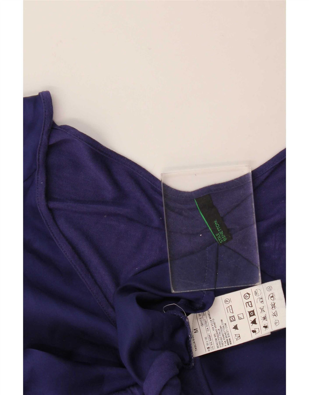 Rochie de bază Benetton pentru femei, cu croială relaxată, UK 14 Medium, bleumarin, viscoză