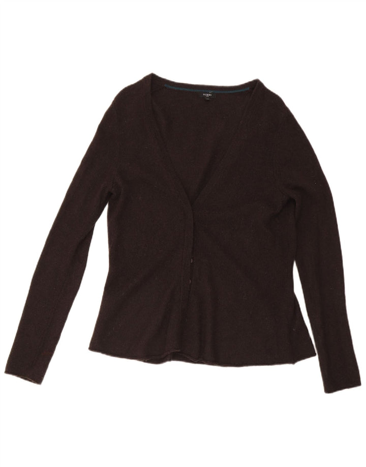 Pulover cardigan Hobbs pentru femei UK 14 Medium Brown Lambswool