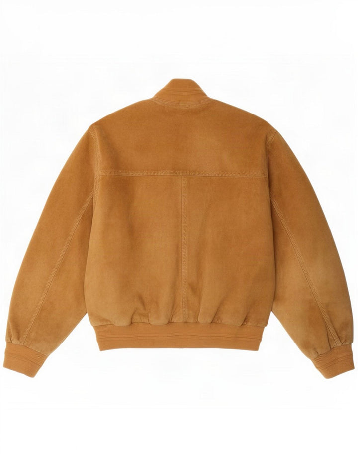 Bomber Vintage de damă din piele intoarsa IT 44 Medium Beige Piele