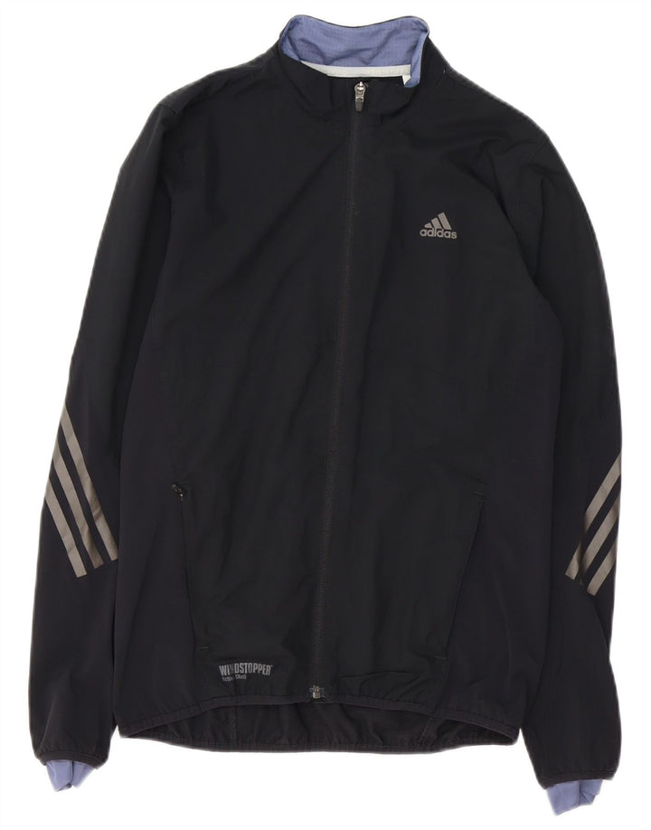 Jachetă de top pentru alergare ADIDAS pentru femei UK 10 Poliester negru mic