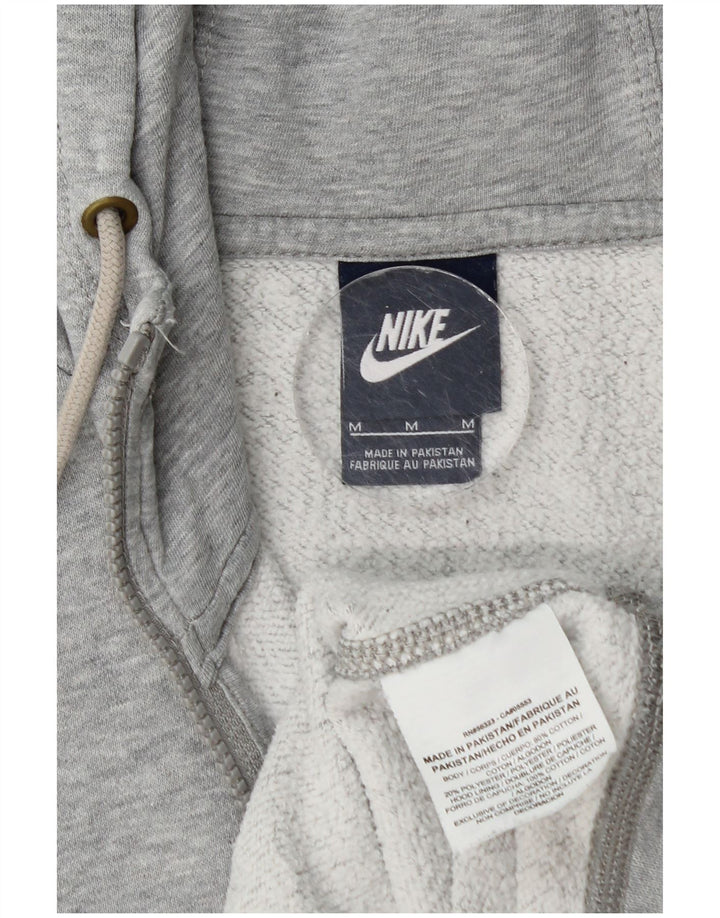 Pulover Nike pentru bărbați, cu fermoar, bumbac cu pete, gri mediu