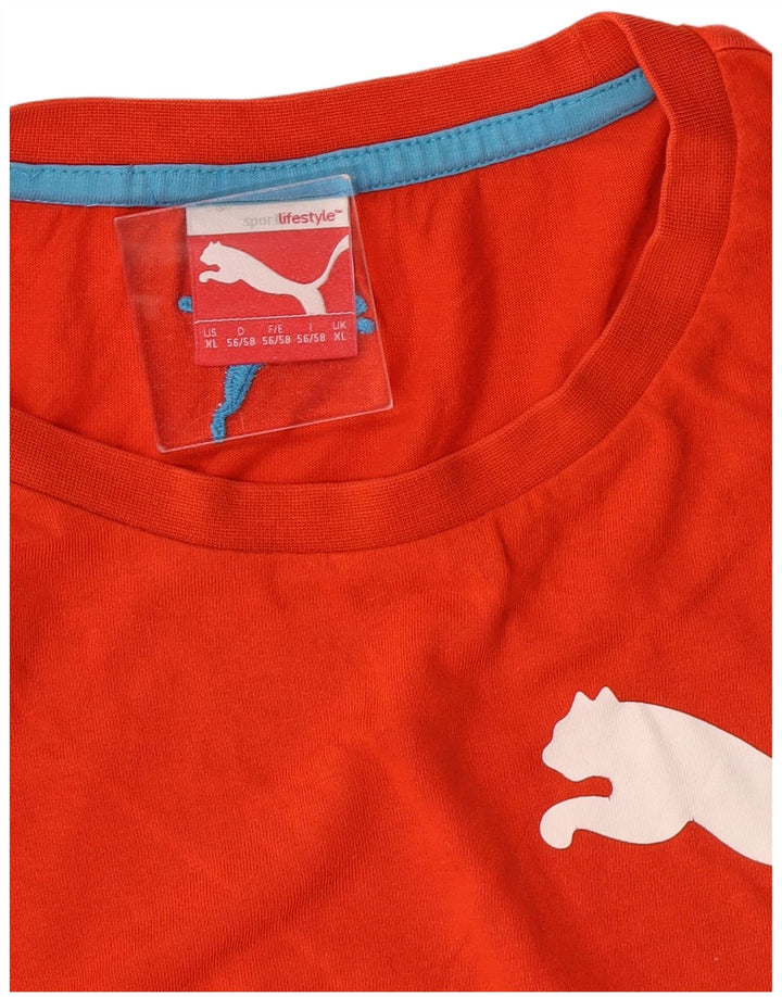Tricou grafic PUMA pentru bărbați Top XL bumbac portocaliu