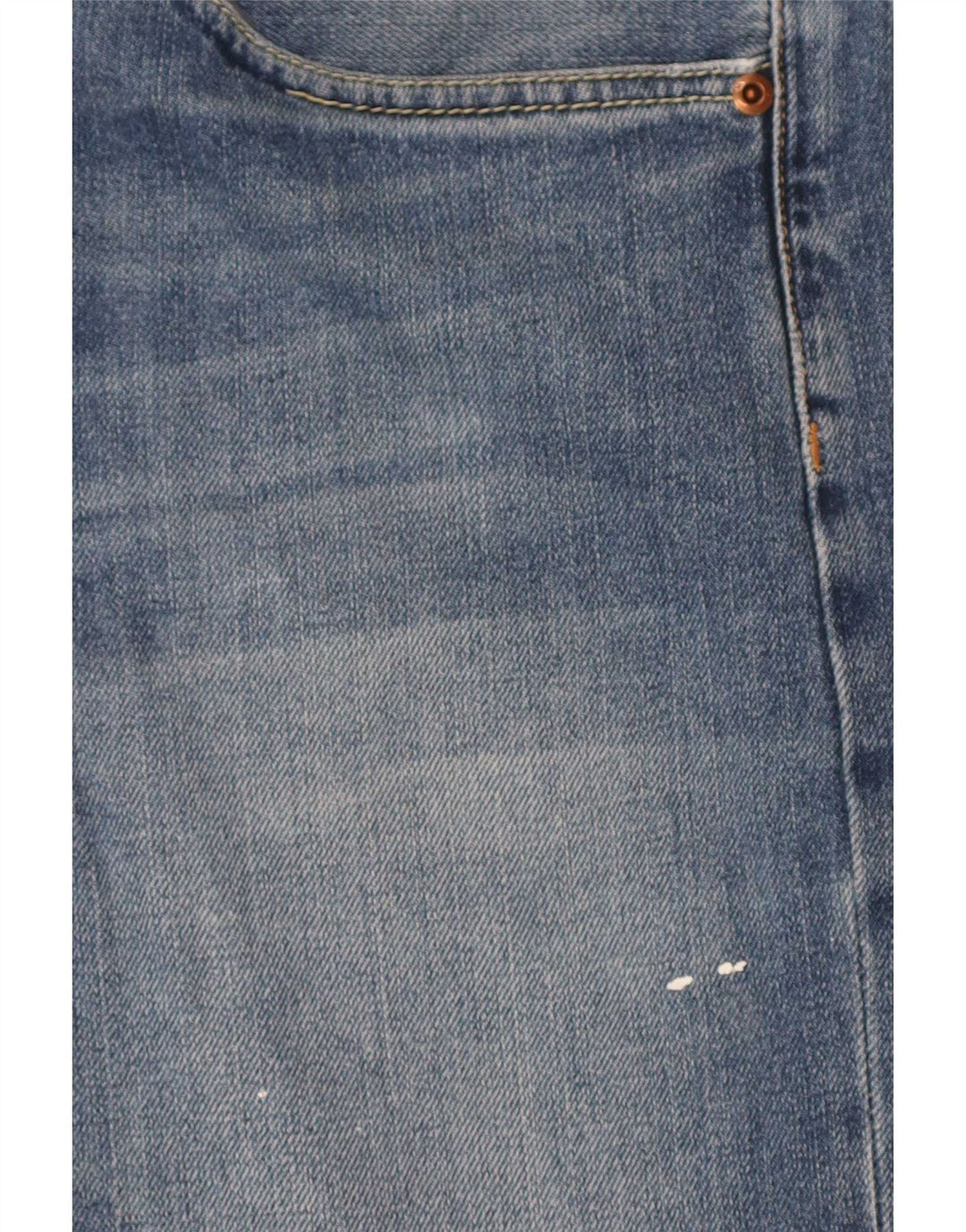 Blugi drepți pentru bărbați Zara EU 44 Large W34 L29 Albastru