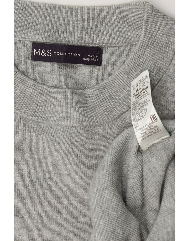 Marks & Spencer Pulover supradimensionat pentru femei cu gâtul rotund, UK 10, Gri mic