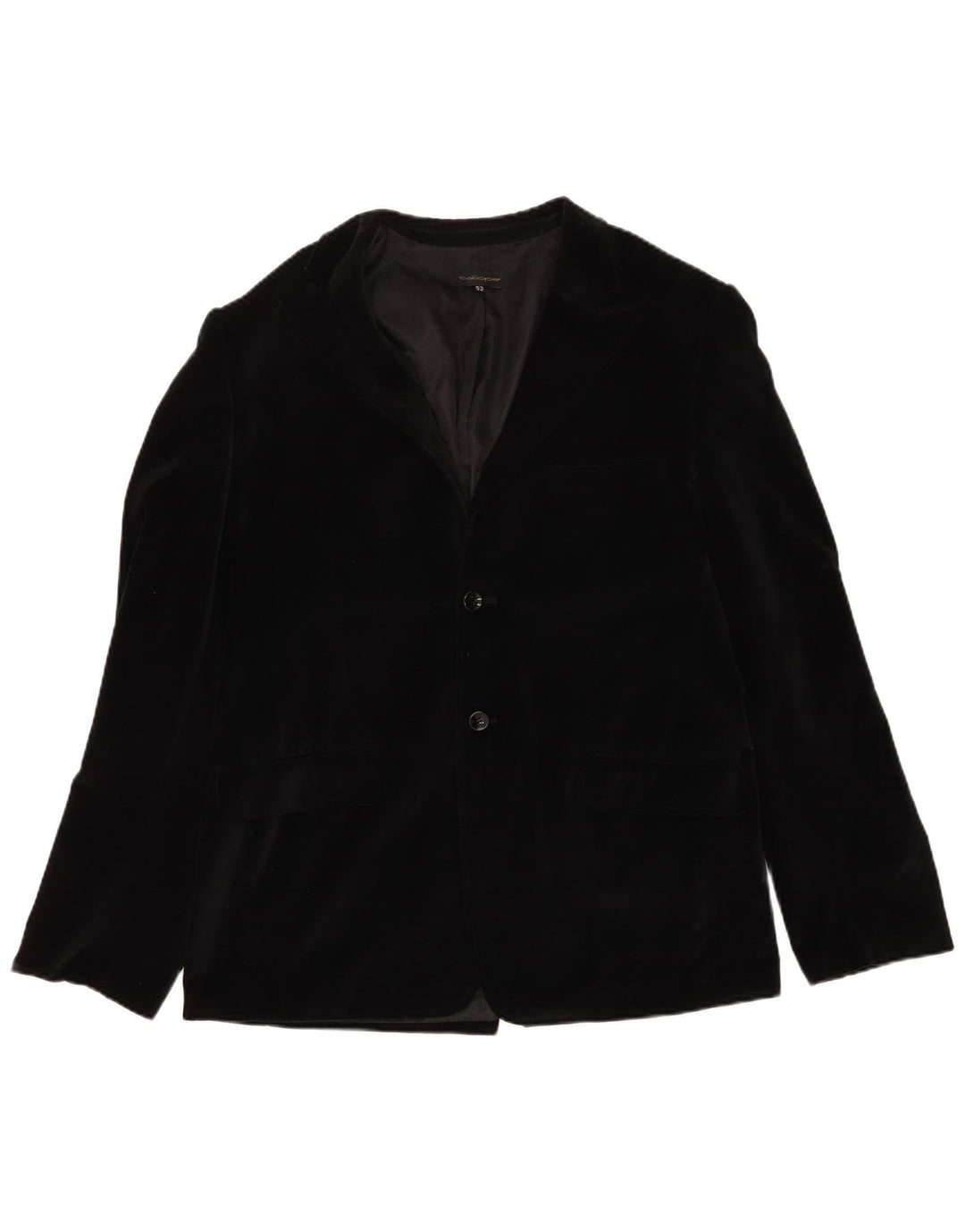 Jachetă pentru bărbați Calliope din catifea cu 2 nasturi IT 52 XL bumbac negru