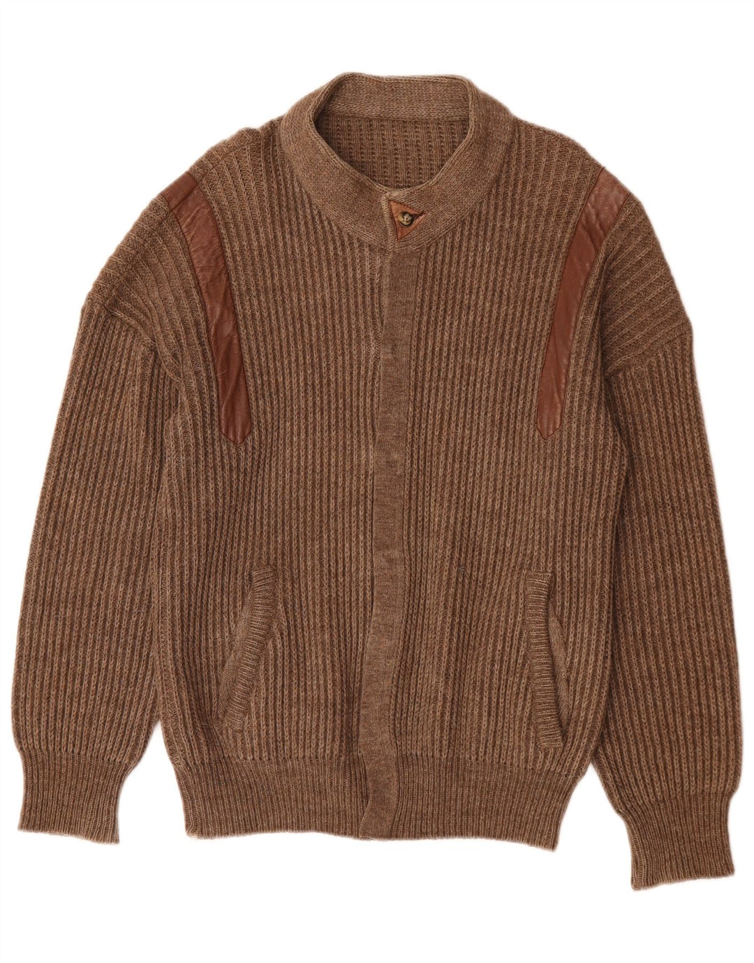 Cardigan Vintage pentru bărbați, mare, maro