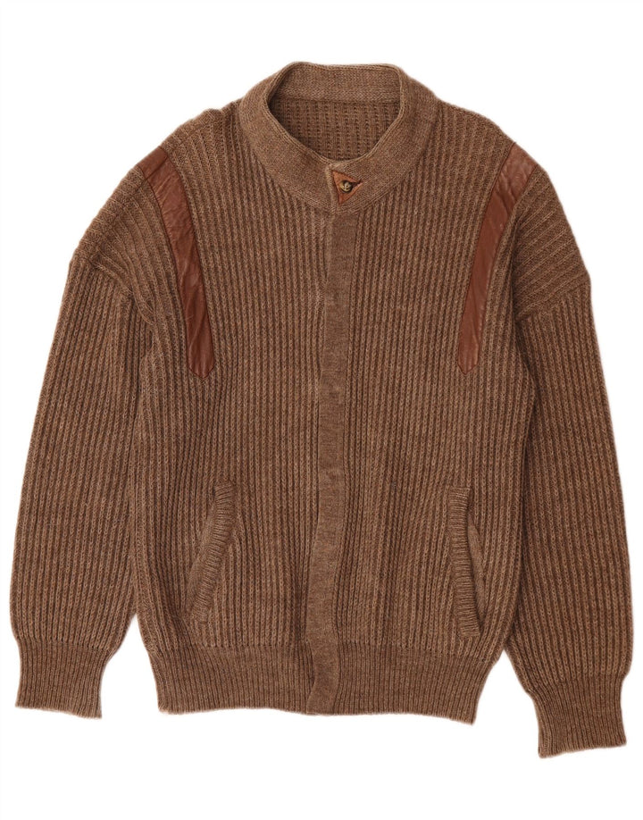 Cardigan Vintage pentru bărbați, mare, maro