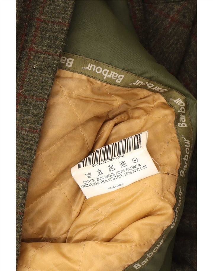 Jachetă pentru bărbați Barbour UK 38 Medium Kaki Lână carouri