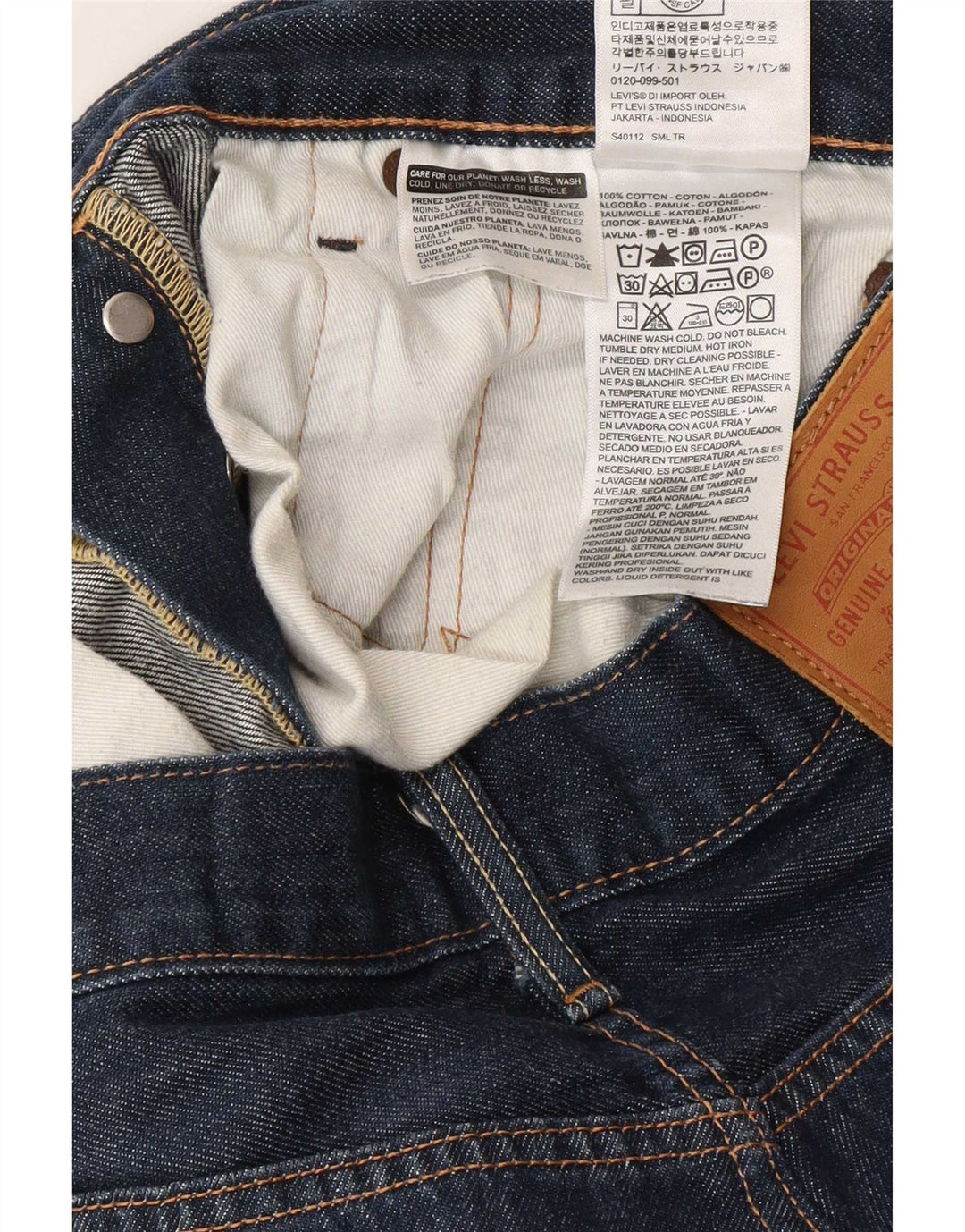 Blugi 501 drepti pentru bărbați Levi's W31 L30 Bumbac albastru