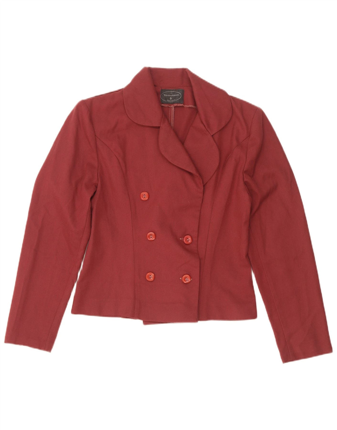 Jachetă vintage pentru femei la dublu piept UK 10 Small Red