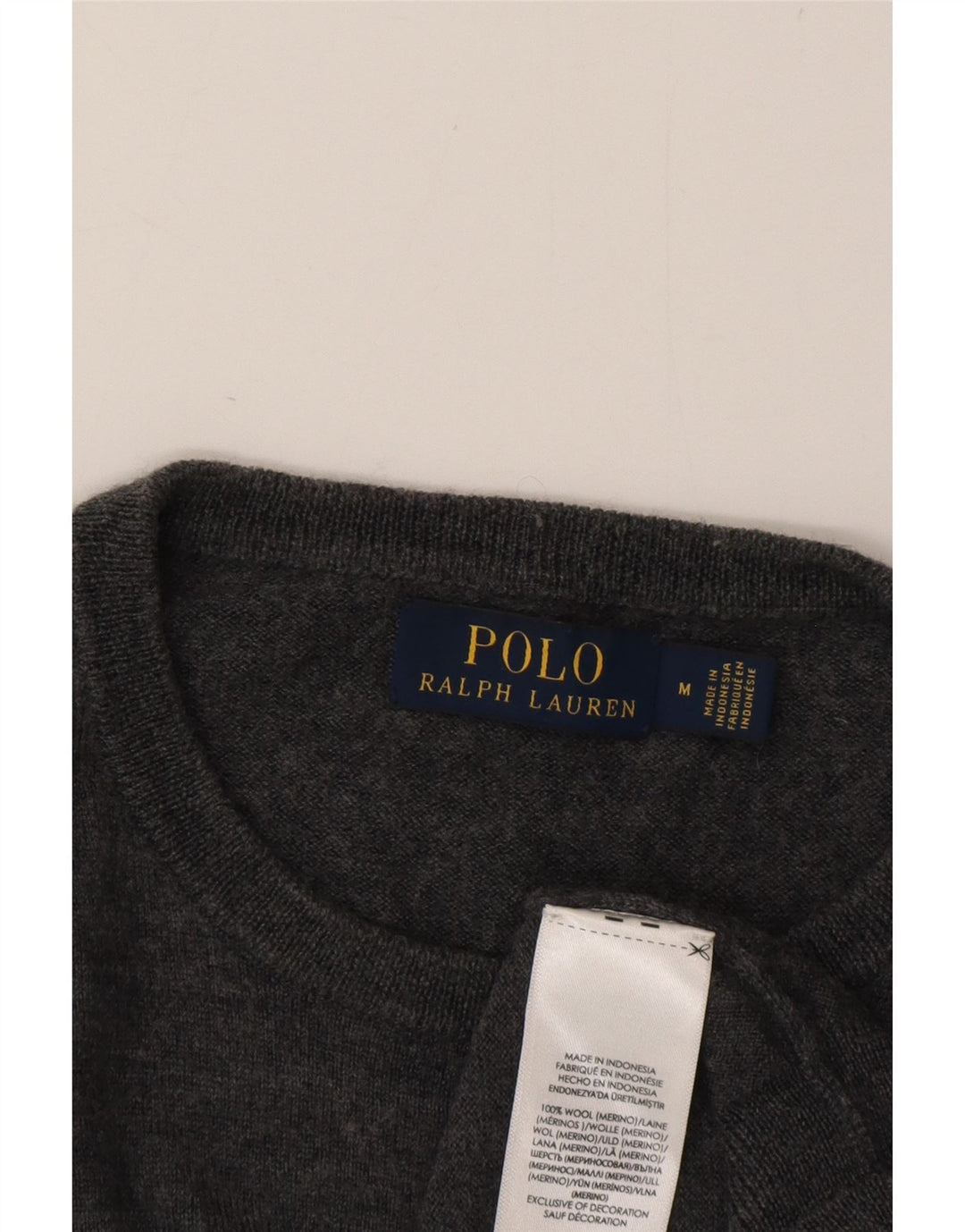 Pulover Polo Ralph Lauren pentru bărbați cu gât crew pulover din lână gri mediu