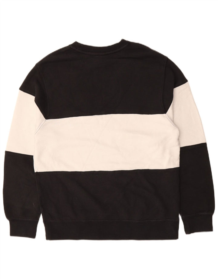 NIKE Mens Graphic Sweatshirt Jumper Medium Black Colourblock Cotton