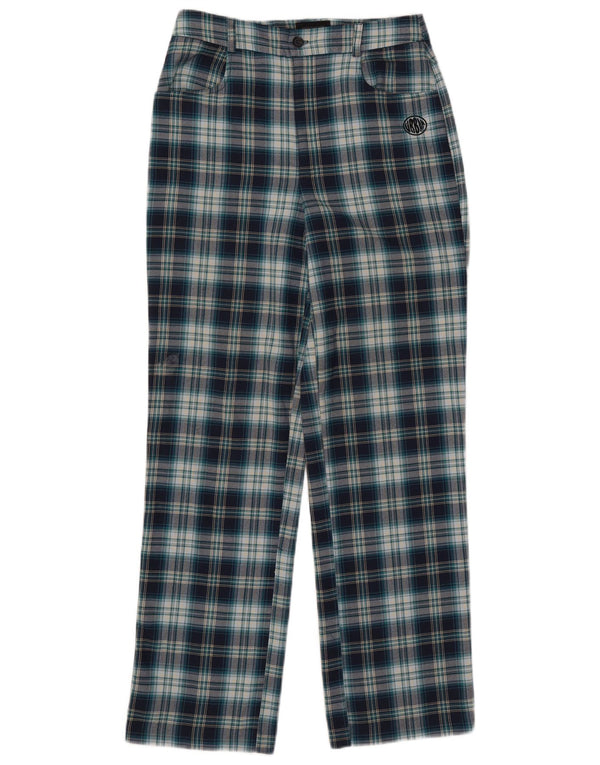 URBAN OUTFITTERS Pantaloni casual drepti pentru femei Mici W28 L29 Blue Check