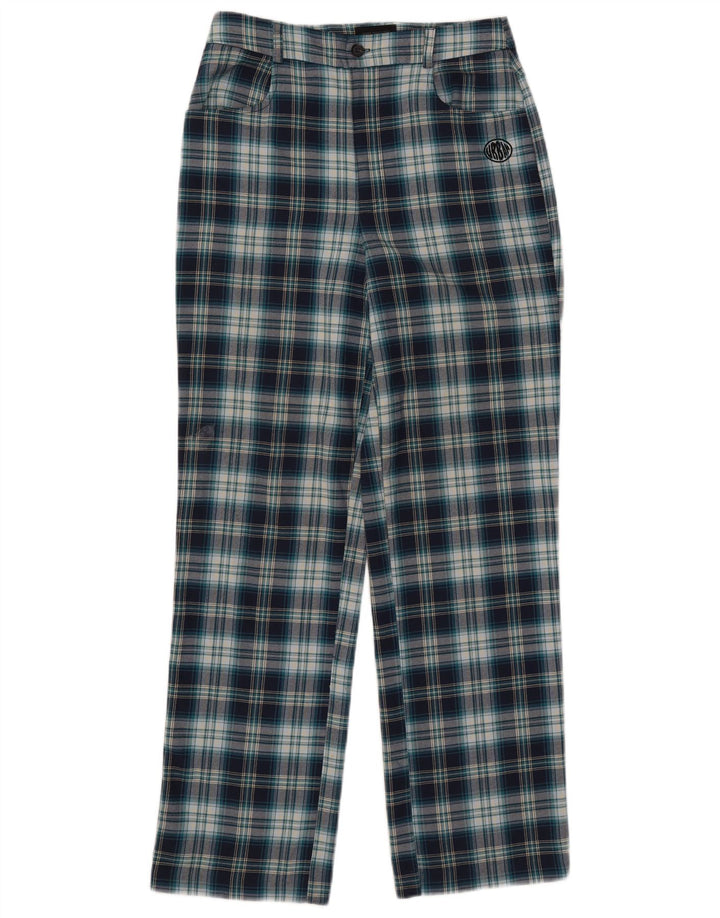 URBAN OUTFITTERS Pantaloni casual drepti pentru femei Mici W28 L29 Blue Check