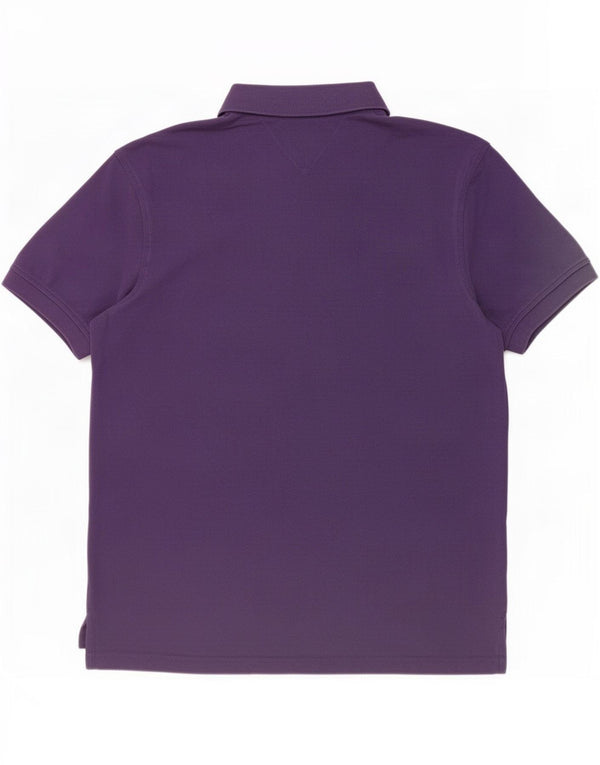 Cămașă polo Tommy Hilfiger pentru bărbați XL din bumbac violet