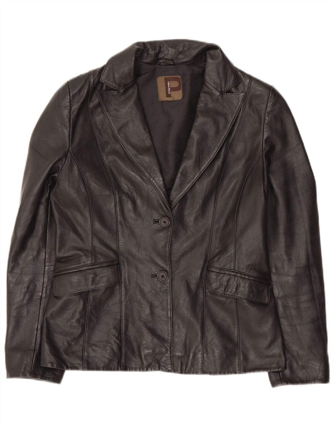 Jachetă Blazer Femei Conbipel 1 Button 2 Button IT 46 Mare Neagră Piele