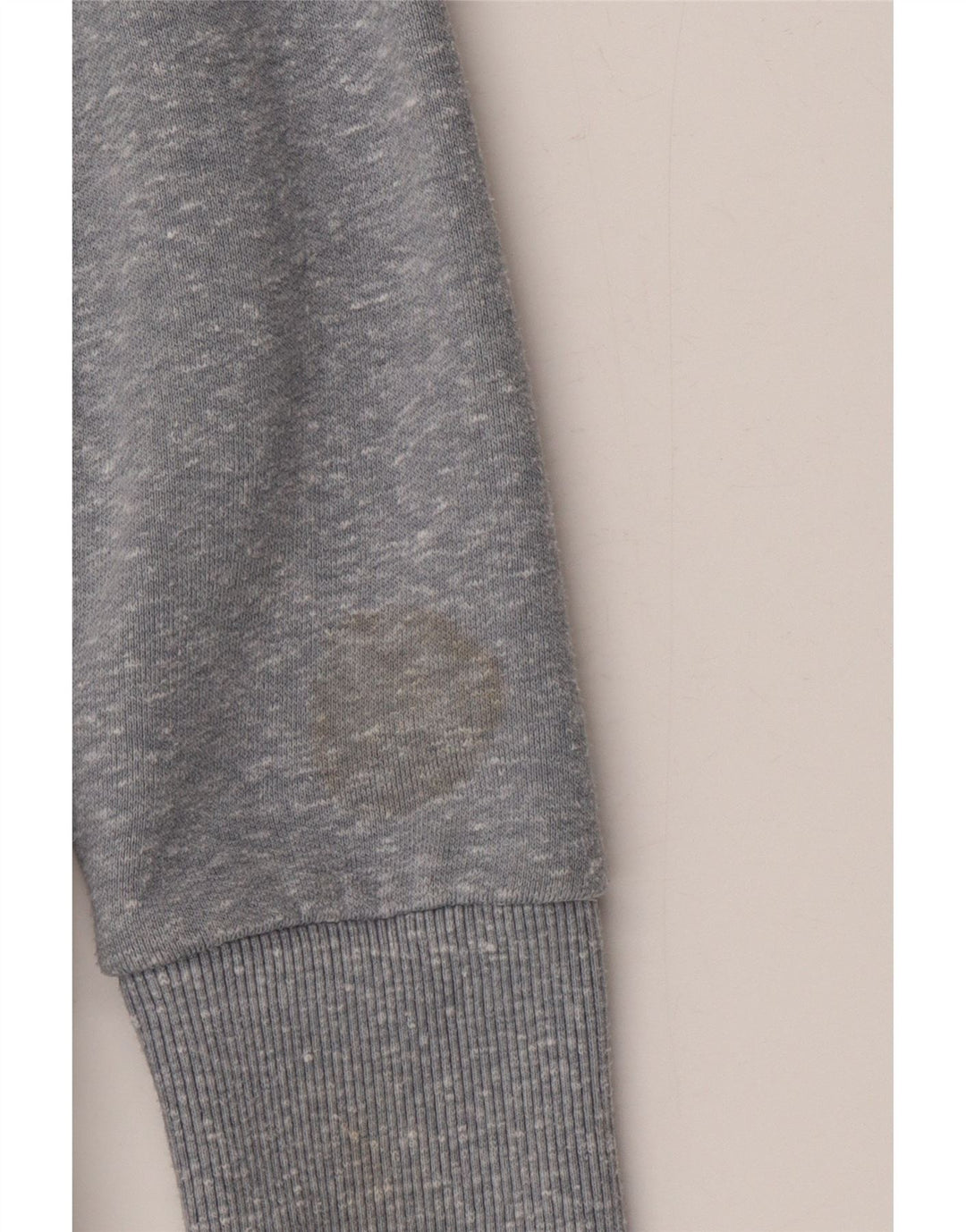 SUPERDRY Womens Oversized Hoodie Jumper UK 10 Small Grey Flecked Polyester Vintage Superdry and Second-Hand Superdry from Messina Hembry 