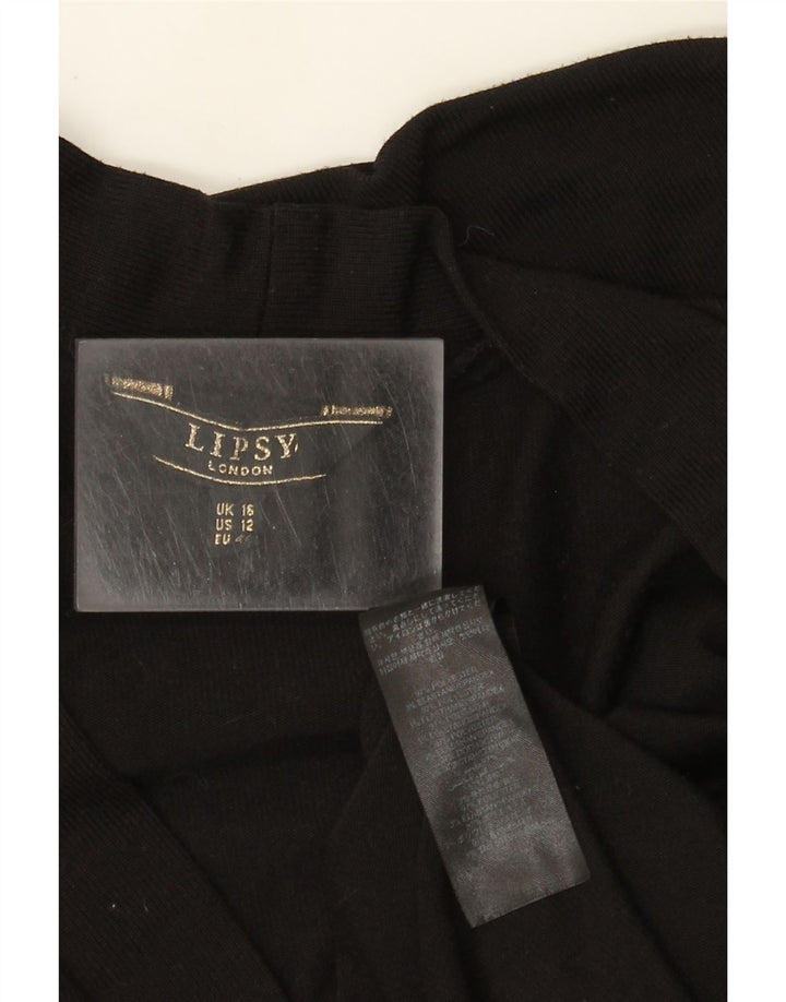 Pulover cardigan deschis pentru femei Lipsy UK 16 Poliester negru mare