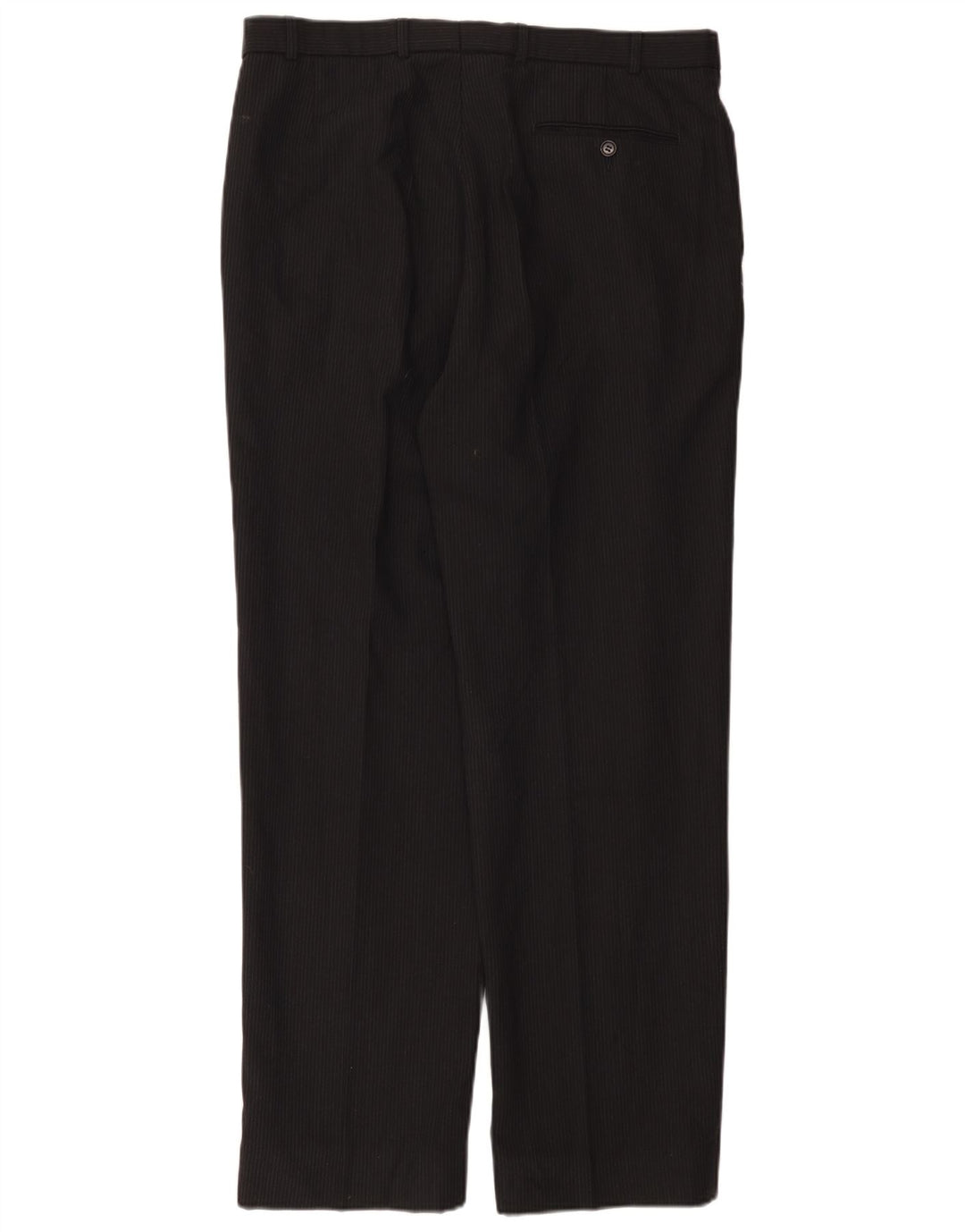 Marks & Spencer Pantaloni de costum bărbătesc cu gheață W36 L33 poliester negru cu dungi