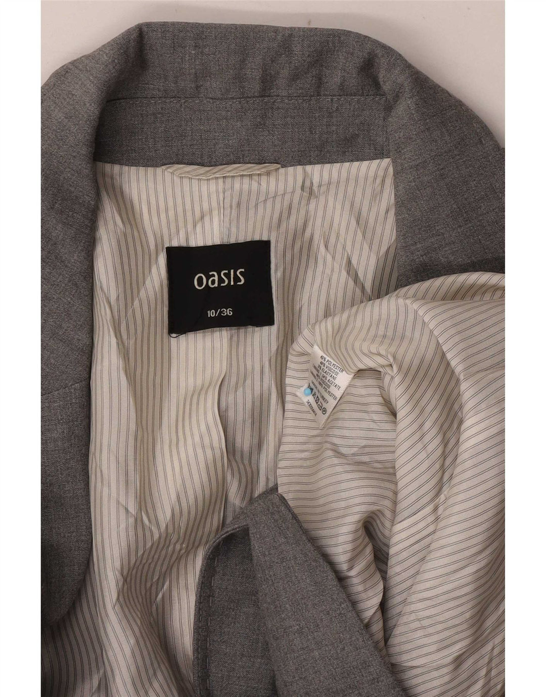 Jachetă pentru femei Oasis cu 1 nasture, UK 10, poliester, gri mic