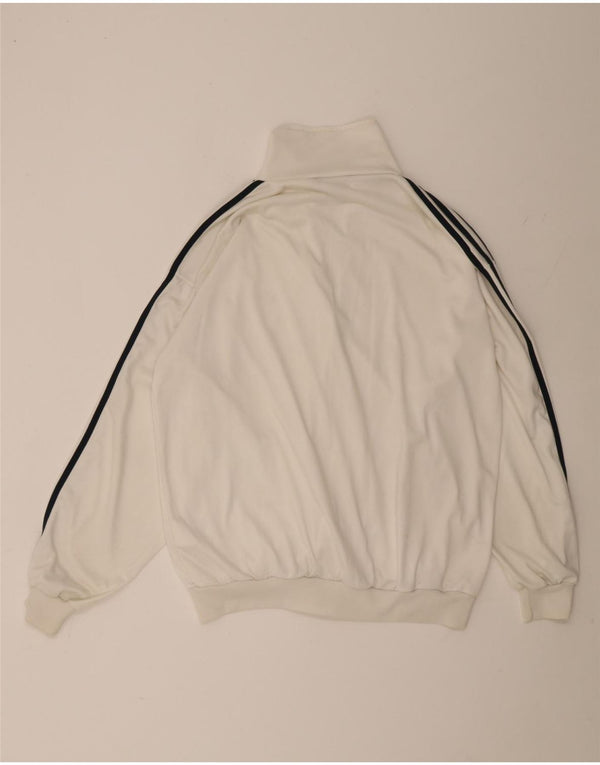 Jachetă de trening pentru bărbați Adidas UK 40/42 Poliester alb mediu